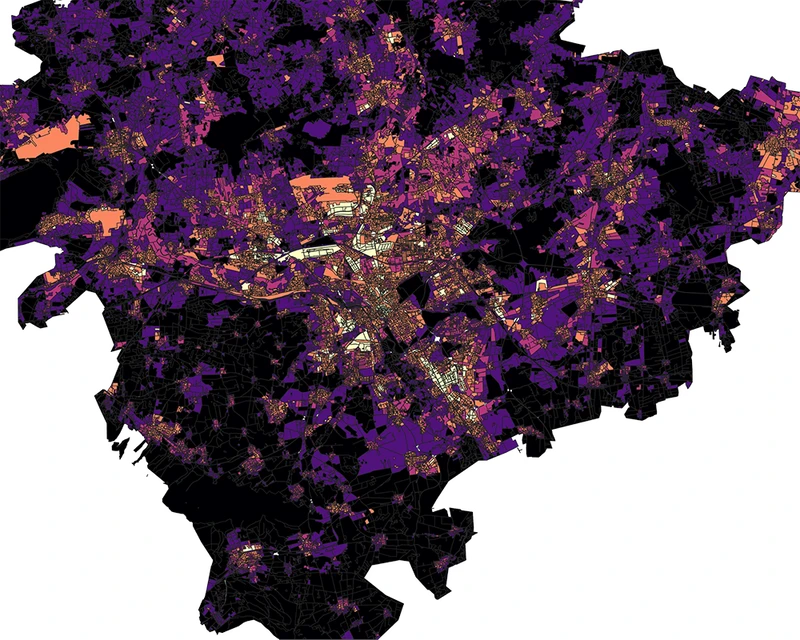 Landsat LST spatially averaged over the Urban Atlas