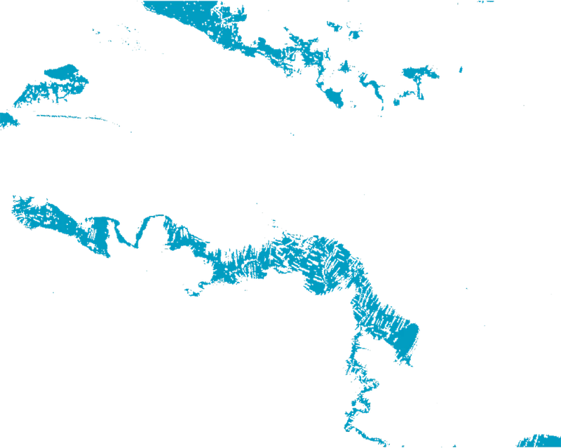 Sentinel-1 derived flood coverage